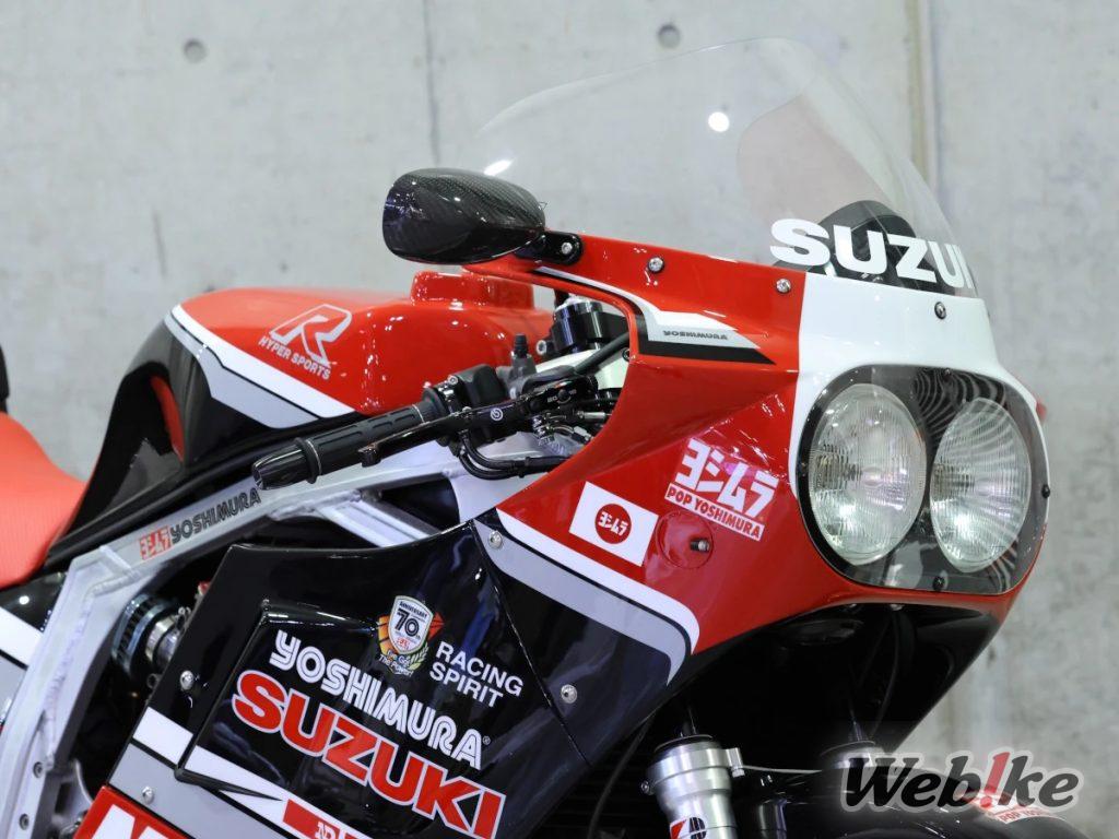 요시무라 GSX-R750의 전설적인 차량 ‘604호차’의 컴플리트 머신 등장! 츠지모토 사토시 씨도 극찬한 ‘요시무라 헤리티지 파츠 프로젝트’ [도쿄 모터사이클 쇼 2025]