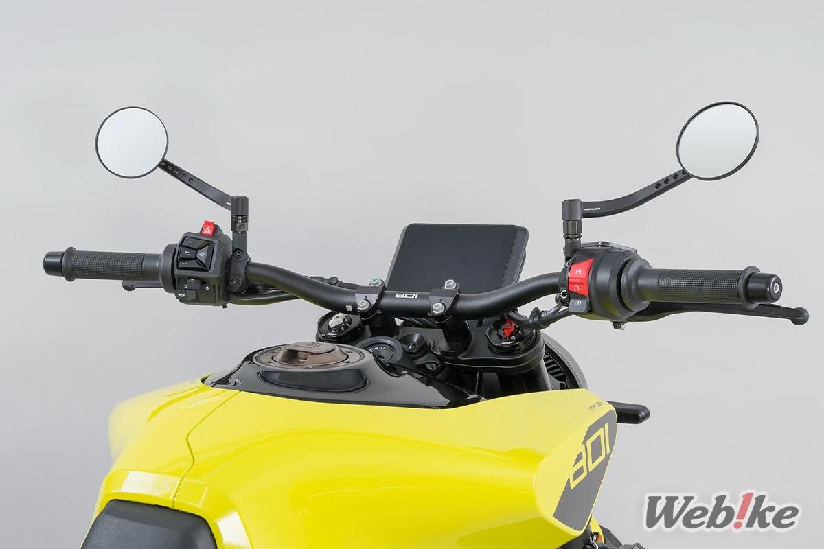 Husqvarna Svartpilen 801 equipped with 46works custom mirrors (1)